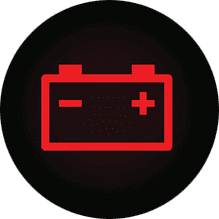 Warnleuchte für die Batterie